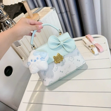 Túi xách nữ đeo chéo nơ dễ thương charm mèo bông Hàn Quốc đi chơi TXN237 105k 10