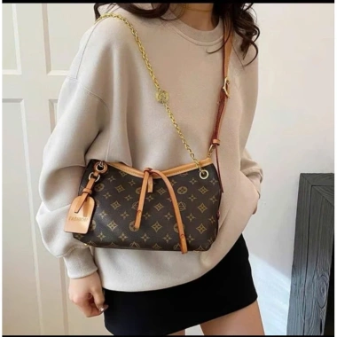 Túi xách nữ đeo vai, chéo họa tiết hoa nâu 2 size kèm ví HTM130 - 109.000₫