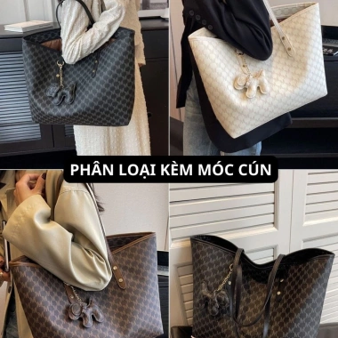 Túi xách nữ đeo vai da A4, khoá laptop – Mia tote bag thời trang công sở 180k
