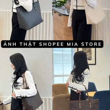 Túi xách nữ đeo vai da A4, khoá laptop – Mia tote bag thời trang công sở 180k