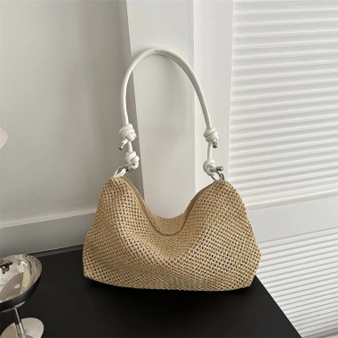 Túi xách nữ dệt mới thời trang cổ điển, đeo chéo, đeo vai, khóa kéo, giá 89.000₫