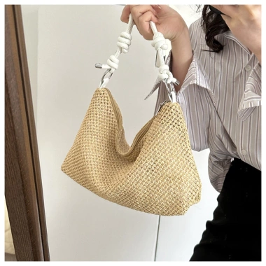 Túi xách nữ dệt mới thời trang cổ điển, đeo chéo, đeo vai, khóa kéo, giá 89.000₫