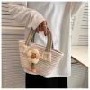 Túi xách nữ đi biển đan thủ công vải sợi đính hoa cute - Giá chỉ 65.000₫ 7