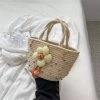 Túi xách nữ đi biển đan thủ công vải sợi đính hoa cute - Giá chỉ 65.000₫ 10