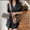 Túi xách nữ HT130 da PU cao cấp 30cm - Đeo chéo, đeo vai kèm ví nhỏ, 99k 4