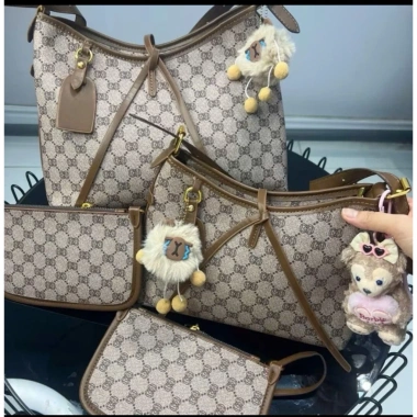 Túi xách nữ HT130 da PU cao cấp 30cm - Đeo chéo, đeo vai kèm ví nhỏ, 99k