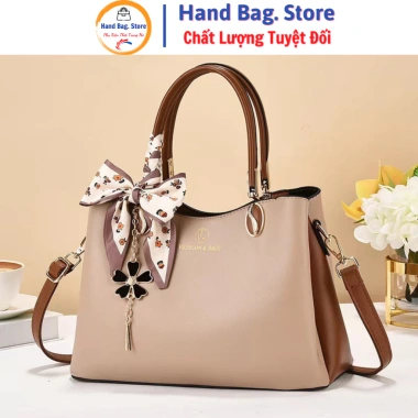 Túi xách nữ mẹ trung niên - Dây đeo chéo, vai, khăn lụa sang trọng, size 28cm, 315.000₫