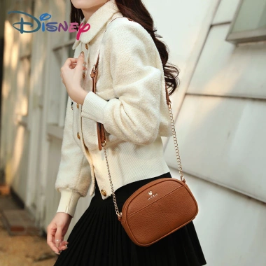 Túi xách nữ Mickey đa ngăn, hồ quang thời trang, dây vai PU điều chỉnh - Disney chính hãng