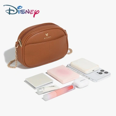 Túi xách nữ Mickey đa ngăn, hồ quang thời trang, dây vai PU điều chỉnh - Disney chính hãng