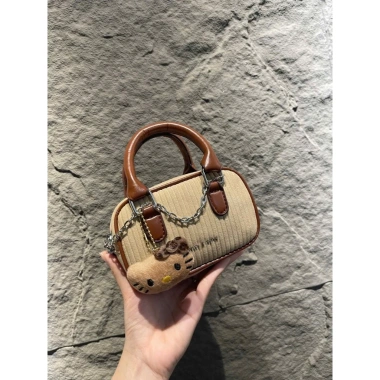 Túi xách nữ mini vải nhung charm mèo siêu xinh - giá chỉ 75k, giảm từ 93k 6