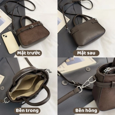 Túi xách nữ RABBIT cầm tay + dây đeo chéo, charm thỏ dễ thương, chỉ 138.000₫ 3