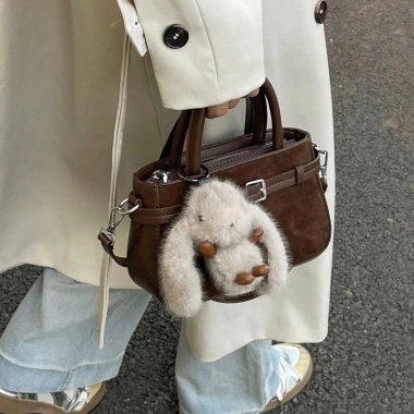 Túi xách nữ RABBIT cầm tay + dây đeo chéo, charm thỏ dễ thương, chỉ 138.000₫ 4