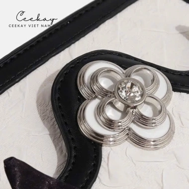 Túi xách nữ sang trọng kèm charm hoa đá và khăn lụa, quà tặng phụ nữ - Giảm còn 331.500₫
