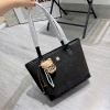 Túi xách nữ size 33 da lộn dập vân Kitty và Cow, đeo vai công sở, kèm treo 6