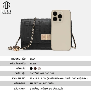 Túi xách nữ thời trang ELLY EL298 - Sang chảnh, giảm giá 17% chỉ 1,039,350 VND