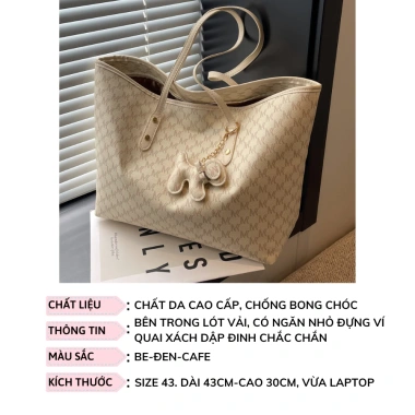 Túi Xách Nữ Tote Cỡ Lớn Da Cao Cấp, Đựng Laptop A4, Giá 182.280 VND Giảm Sốc
