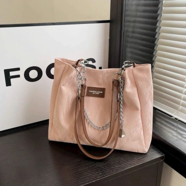 Túi Xách Nữ Tote Công Sở Da Nhung Size 30 Dây Xích Kim Loại Thời Trang Hàn Quốc 85.000