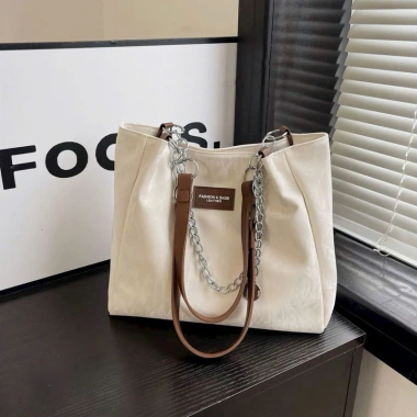 Túi Xách Nữ Tote Công Sở Da Nhung Size 30 Dây Xích Kim Loại Thời Trang Hàn Quốc 85.000