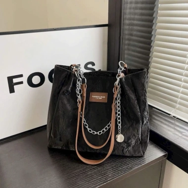Túi Xách Nữ Tote Công Sở Da Nhung Size 30 Dây Xích Kim Loại Thời Trang Hàn Quốc 85.000