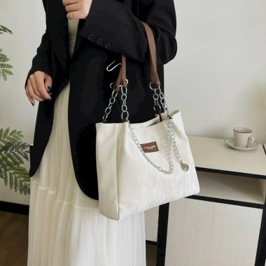 Túi Xách Nữ Tote Công Sở Da Nhung Size 30 Dây Xích Kim Loại Thời Trang Hàn Quốc 85.000