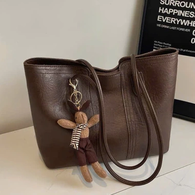 Túi Xách Nữ Tote Công Sở Đeo Vai Tặng Móc Thỏ Siêu Xinh Đi Học Đi Làm Giá 89.000đ