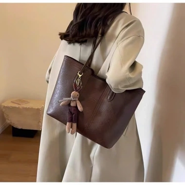 Túi Xách Nữ Tote Công Sở Đeo Vai Tặng Móc Thỏ Siêu Xinh Đi Học Đi Làm Giá 89.000đ
