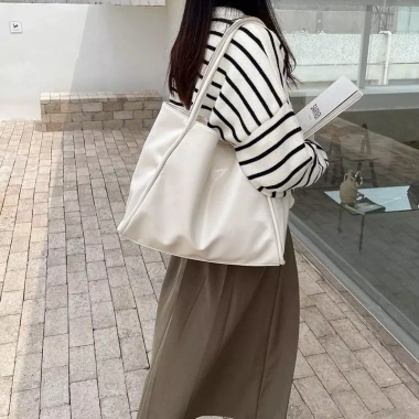 Túi Xách Nữ Tote Công Sở Hai Dây Da Trơn Mềm Đựng A4 - Đi Chơi Du Lịch 124k 7