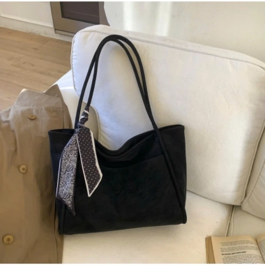 Túi xách nữ tote công sở Hàn Quốc da PU cao cấp, rộng A4, 3 màu basic + charm cún DUYÊN CƯỜNG - chỉ 32.000 VND 4