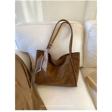 Túi xách nữ tote công sở Hàn Quốc da PU cao cấp, rộng A4, 3 màu basic + charm cún DUYÊN CƯỜNG - chỉ 32.000 VND 5