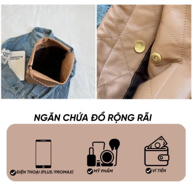 Túi xách nữ tote Retro cỡ lớn da PU mềm mại, sang trọng, đeo vai - Giá chỉ 125k 5 Túi xách nữ tote Retro cỡ lớn da PU mềm mại, sang trọng, đeo vai - Giá chỉ 125k 5