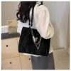 Túi xách nữ vintage da nhung công sở, đeo vai, phối xích ngọc - Giá chỉ 81.000đ