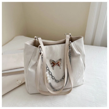 Túi xách nữ vintage da nhung công sở, đeo vai, phối xích ngọc - Giá chỉ 81.000đ 6