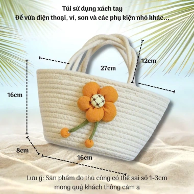 Túi Xách Nữ Vintage KOhats Đan Thủ Công Bông Hoa Xinh Xắn, Nhỏ Gọn, Màu Mới 59k 8 Túi Xách Nữ Vintage KOhats Đan Thủ Công Bông Hoa Xinh Xắn, Nhỏ Gọn, Màu Mới 59k 8
