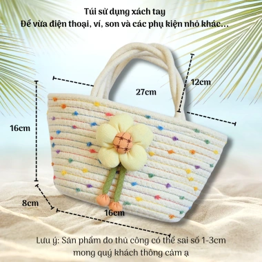 Túi Xách Nữ Vintage KOhats Đan Thủ Công Bông Hoa Xinh Xắn, Nhỏ Gọn, Màu Mới 59k 10 Túi Xách Nữ Vintage KOhats Đan Thủ Công Bông Hoa Xinh Xắn, Nhỏ Gọn, Màu Mới 59k 10