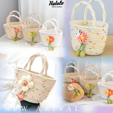 Túi xách sợi cotton đan cói đi biển du lịch chụp hình, dễ thương sang chảnh, thời trang - Giá 59.000đ