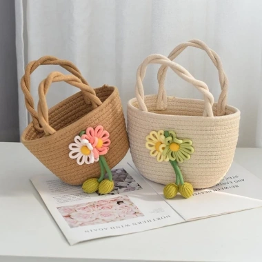 Túi xách sợi cotton đan cói đi biển du lịch chụp hình, dễ thương sang chảnh, thời trang - Giá 59.000đ