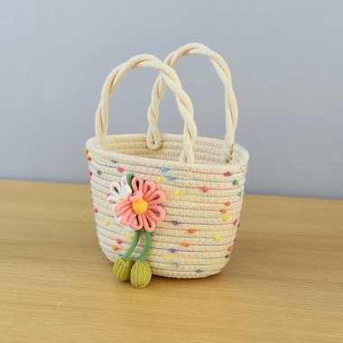 Túi xách sợi cotton đan cói đi biển du lịch chụp hình, dễ thương sang chảnh, thời trang - Giá 59.000đ 10 Túi xách sợi cotton đan cói đi biển du lịch chụp hình, dễ thương sang chảnh, thời trang - Giá 59.000đ 10