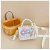 Túi xách tay bé gái sang chảnh, quai ngọc, nơ hoa cao cấp, đeo chéo dạ Tết đựng lì xì 125k 10