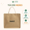 Túi Xách Tay DIDOOGLT Cỡ Lớn Vải Dày Túi Cói Merci Cúc Bấm Đựng Quần Áo - 49.000₫