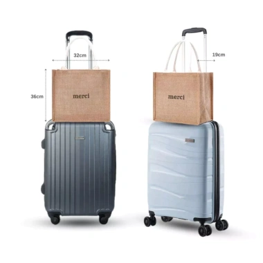 Túi Xách Tay DIDOOGLT Cỡ Lớn Vải Dày Túi Cói Merci Cúc Bấm Đựng Quần Áo - 49.000₫