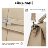 Túi xách tay nữ công sở da vân cao cấp BAGIN, khóa kim bạc sang trọng – quà Tết ưu đãi 332k 7