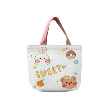 Túi xách tay nữ mini Canvas HX259 mùa hè đi biển - Họa tiết dễ thương, 46.000₫ 5
