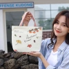 Túi xách tay nữ mini Canvas HX259 mùa hè đi biển - Họa tiết dễ thương, 46.000₫ 9