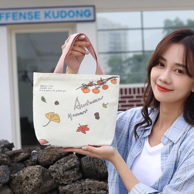 Túi xách tay nữ mini Canvas HX259 mùa hè đi biển - Họa tiết dễ thương, 46.000₫ 9