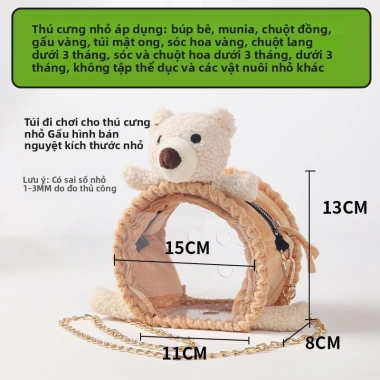 Túi Xách Thú Cưng Ba Lô Vẹt, Chuột Hamster, Sóc, Nhím, Chinchilla, Thỏ - Giá 231.647 VND