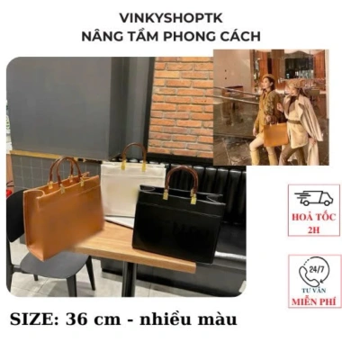 Túi xách tote công sở nữ miệng kéo, vừa A4 laptop, giảm tới 17% - Giá 489.000₫