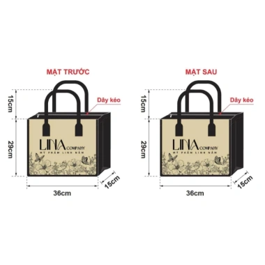 Túi xách tote KYUNGLAB Canvas Cói Vintage size to, khóa kéo tiện lợi 125k VND 2