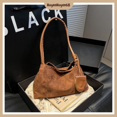 Túi xách tote nữ da lộn cổ điển đa màu - thiết kế công sở H505 giảm giá 115k