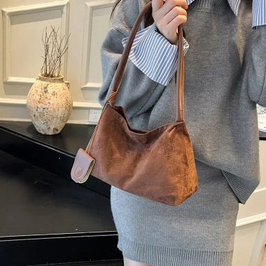 Túi xách tote nữ da lộn cổ điển đa màu - thiết kế công sở H505 giảm giá 115k