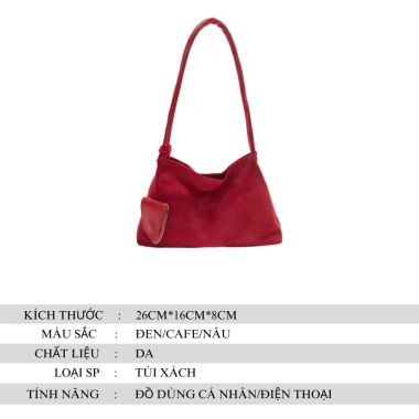 Túi xách tote nữ da lộn cổ điển đa màu - thiết kế công sở H505 giảm giá 115k